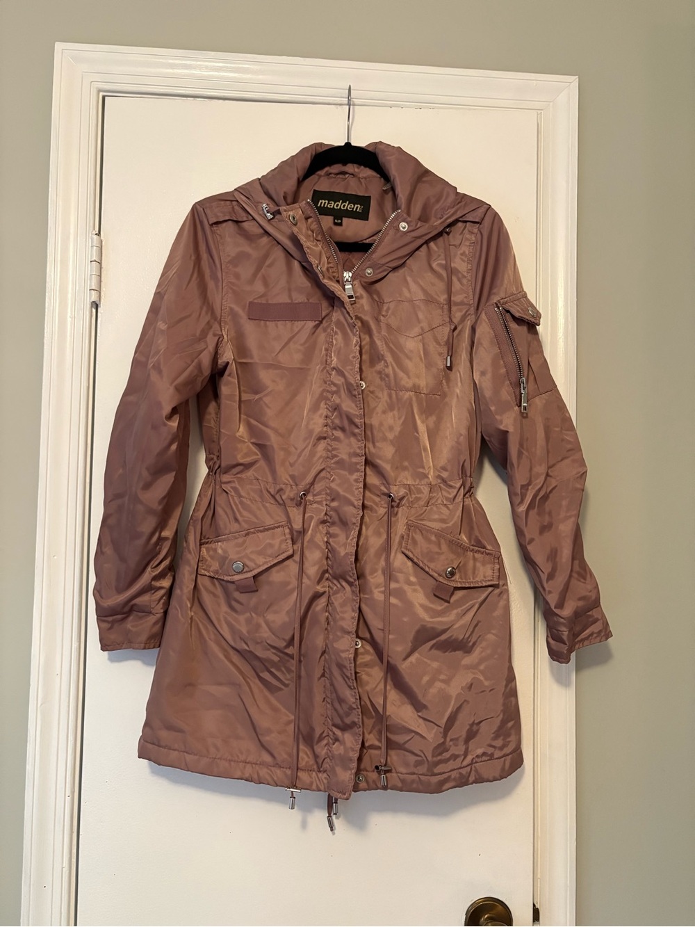 Madden Women's Lightweight Hooded Rain Jacket - Dusty Rose